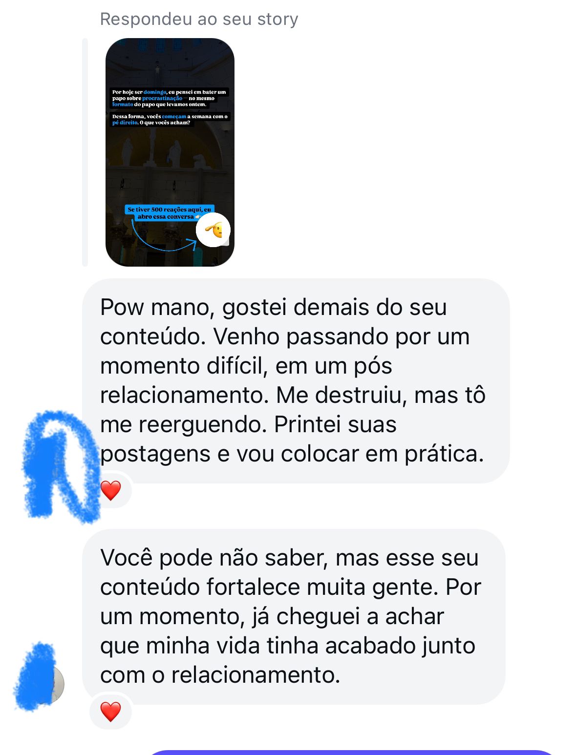 Depoimento via WhatsApp